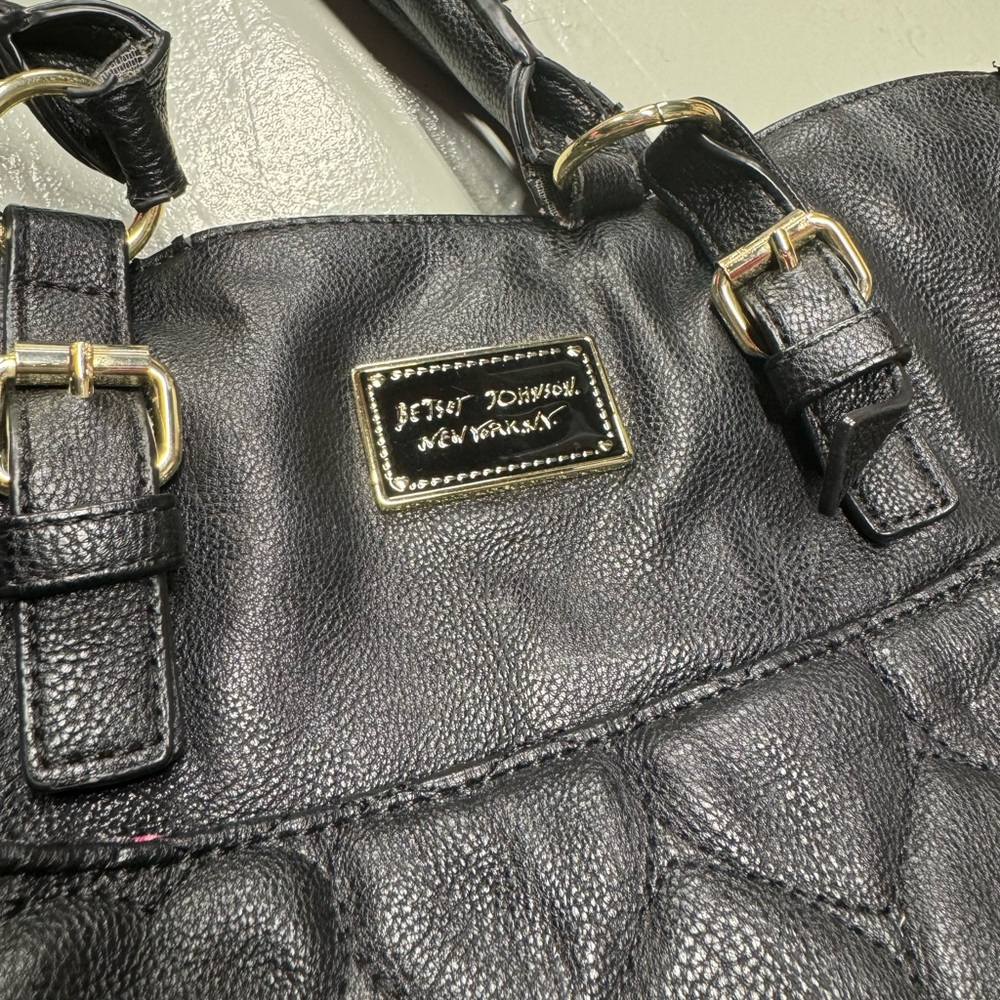 Betsey Johnson Over the Shoulder Bag Black - Picture 2 of 7